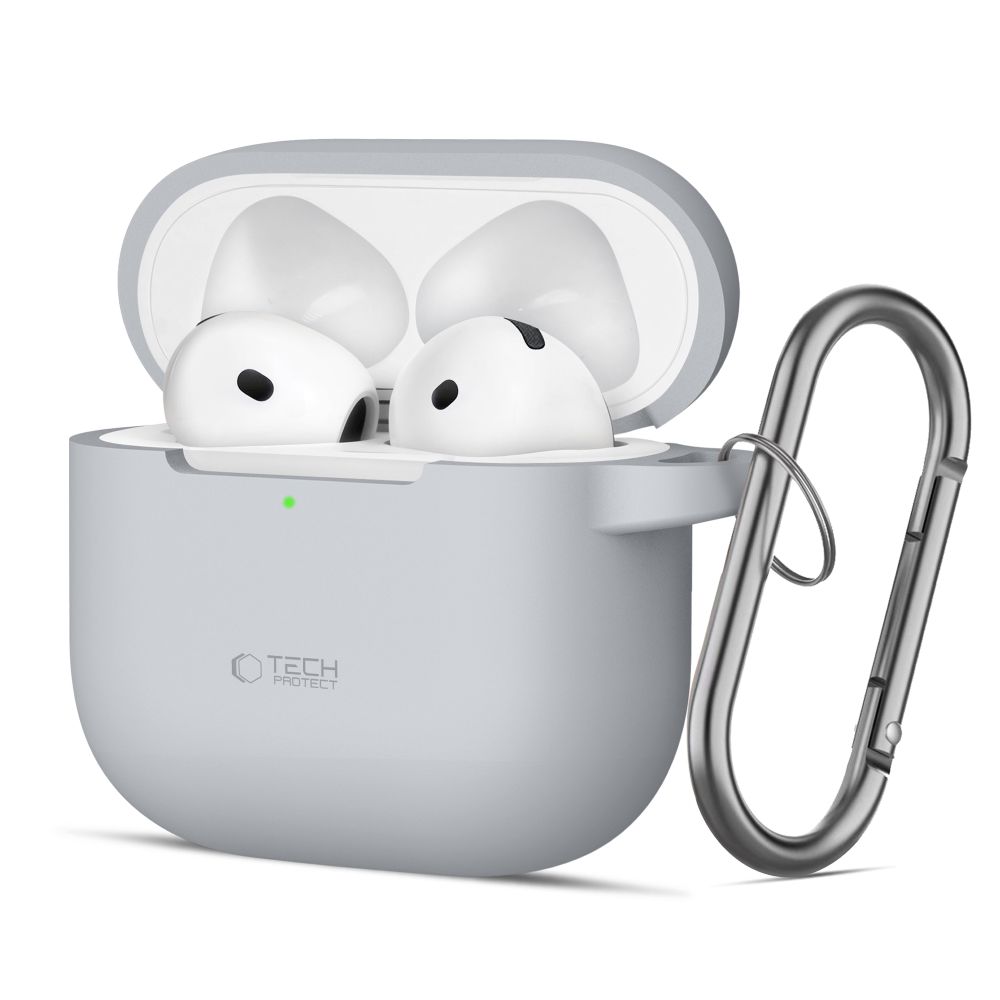 Tech-Protect Tech-Protect AirPods 4 Skal Silikon Hook Crayon Grey