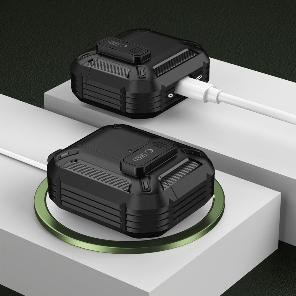 Tech-Protect Tech-Protect AirPods 4 Skal Carbonox Svart