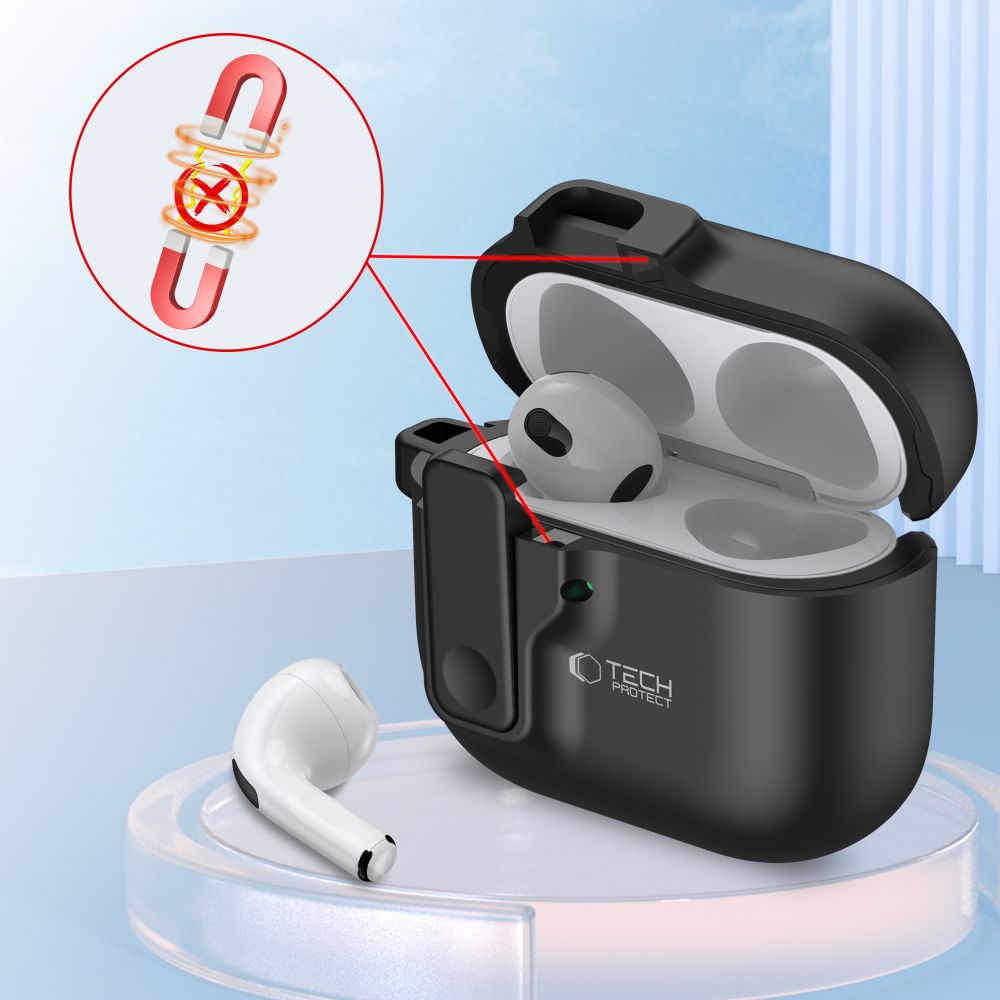 Tech-Protect Tech-Protect AirPods 4 Skal Slim Hook Svart