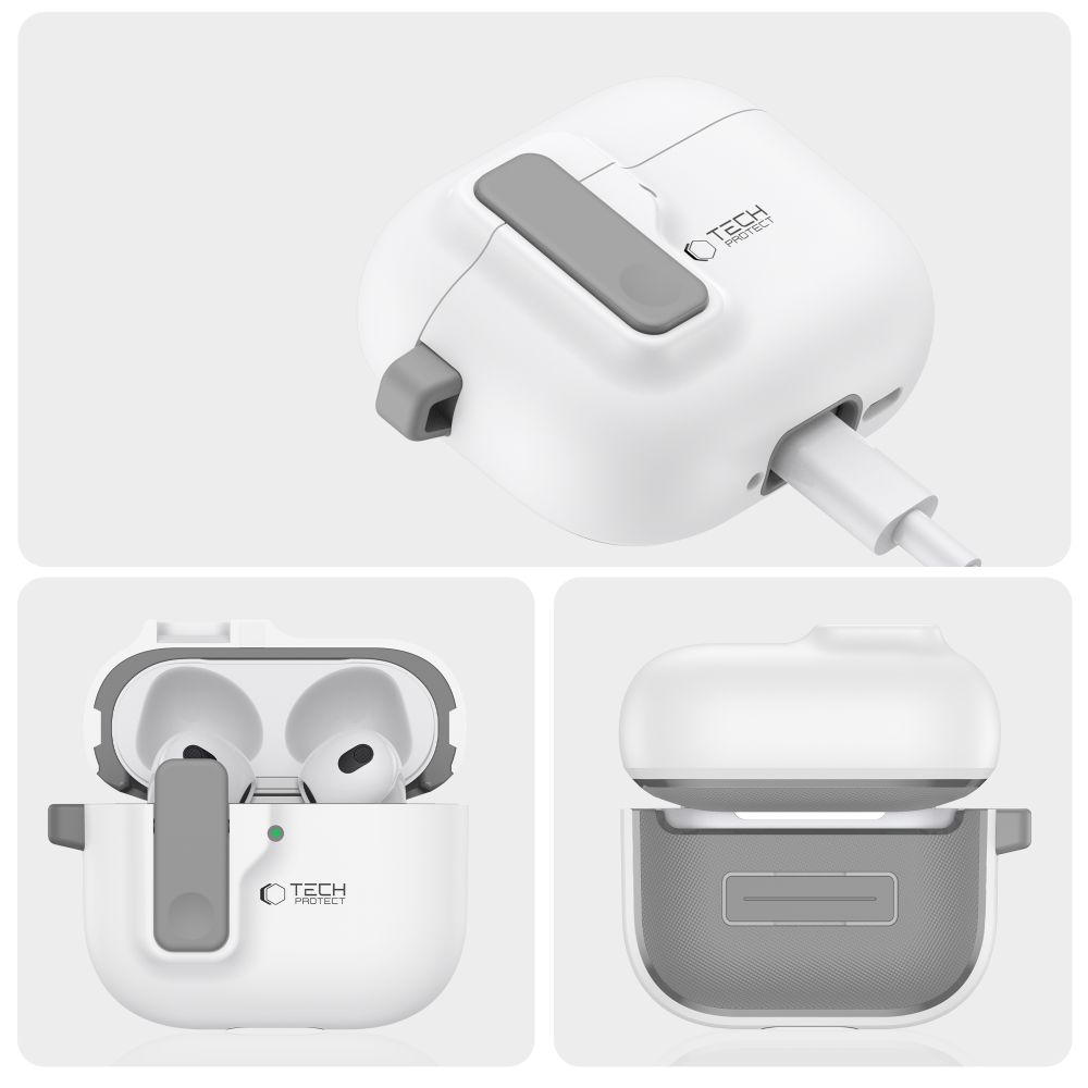 Tech-Protect Tech-Protect AirPods 4 Skal Slim Hook Vit