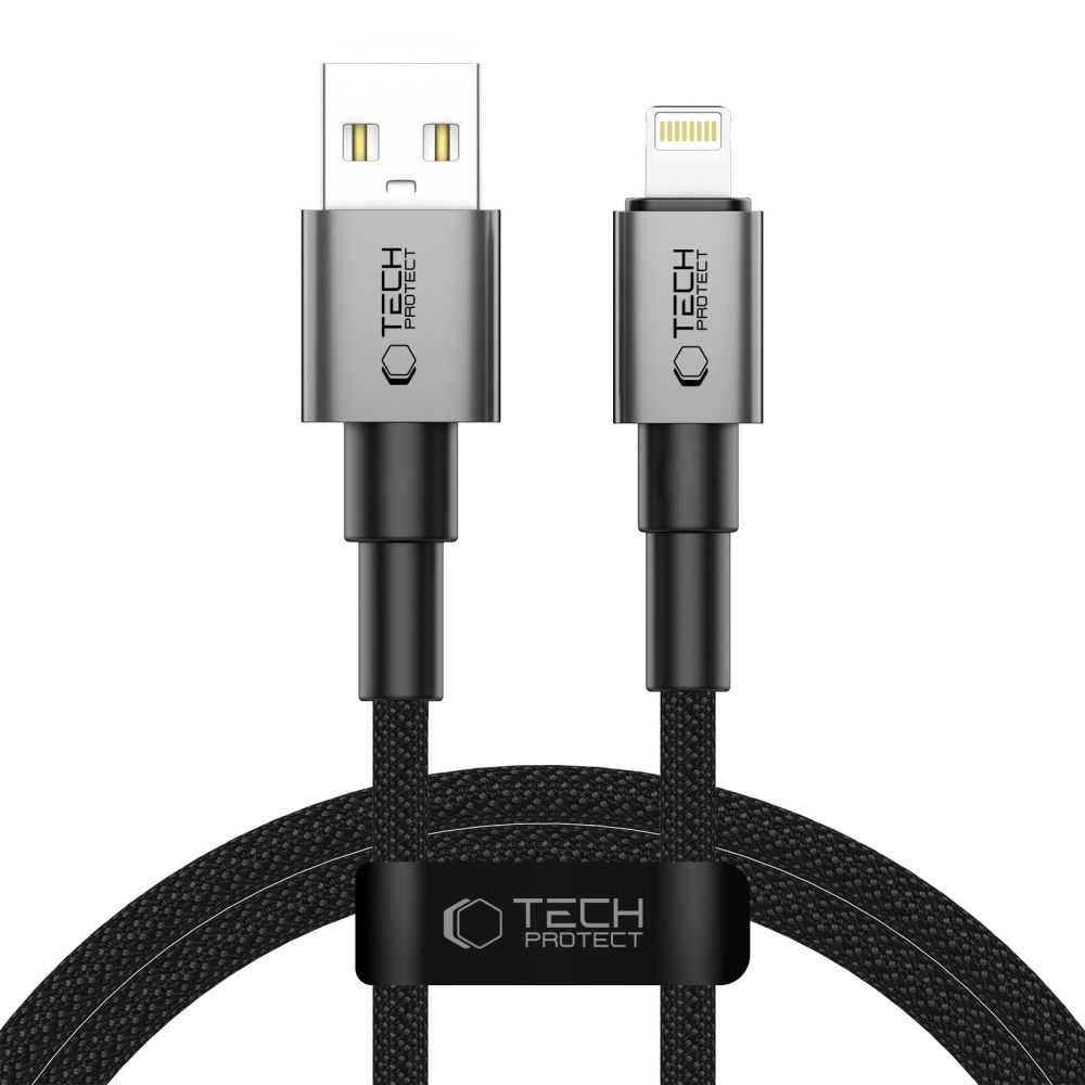 Tech-Protect Tech-Protect 1m 15W/2.4A Lightning Kabel UltraBoost Iron Grey
