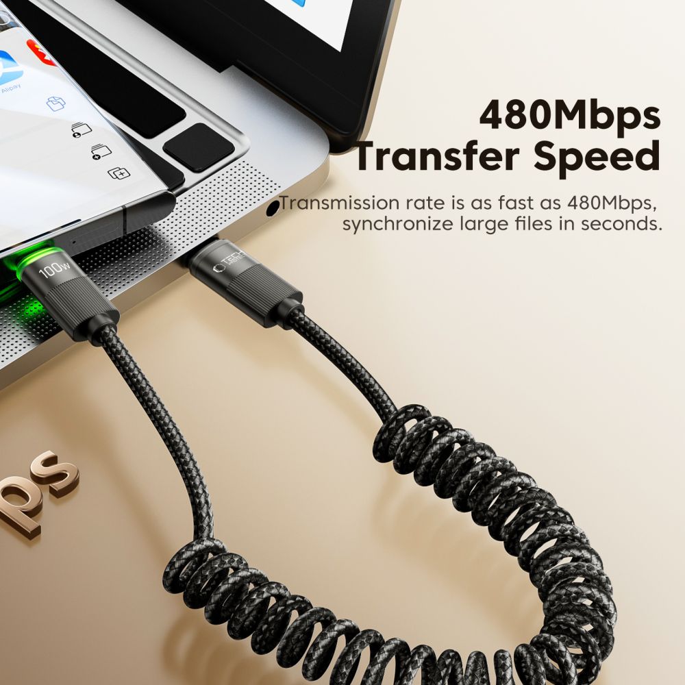 Tech-Protect Tech-Protect 1.8m 100W/5A PD USB-C-USB-C Kabel UltraBoost