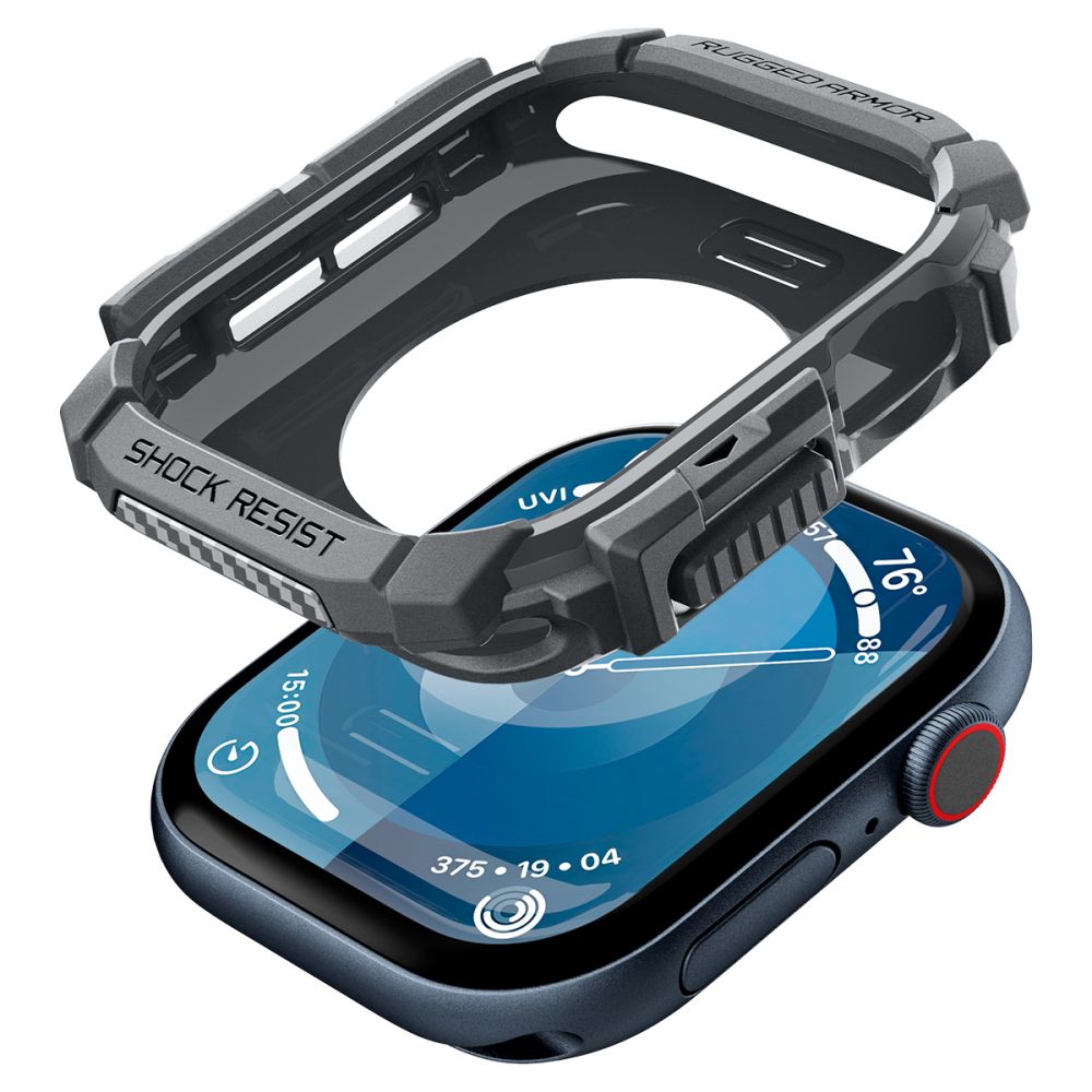 Spigen Spigen Apple Watch 11/10 46 mm Skal Rugged Armor Mörk Grå