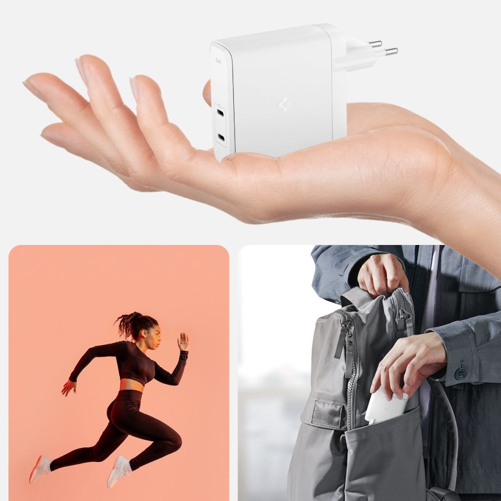 Spigen Spigen 140W 2x USB-C Väggladdare Arcstation Pro Vit