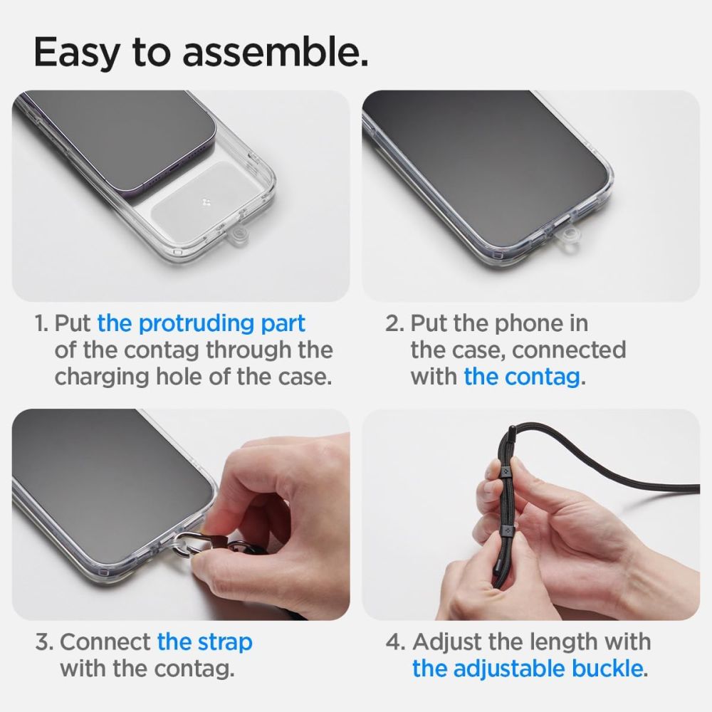 Spigen Spigen Mobilsnöre / Handledsrem Strap Set Deep Purple