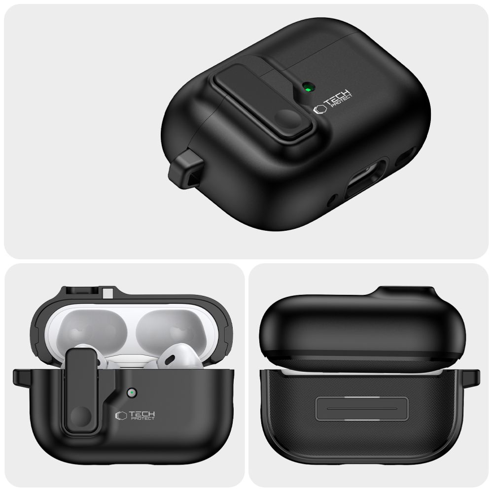 Tech-Protect Tech-Protect AirPods Pro 2/1 Skal Slim Hook Svart