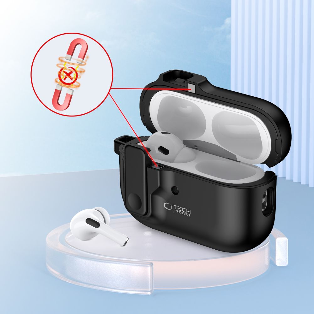 Tech-Protect Tech-Protect AirPods Pro 2/1 Skal Slim Hook Svart
