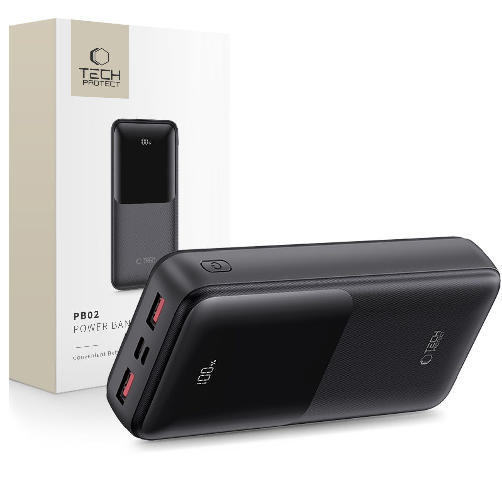 Tech-Protect Tech-Protect 20000 mAh 22.5W Powerbank Svart