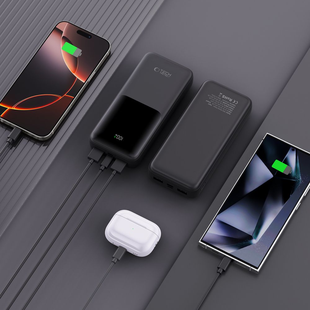 Tech-Protect Tech-Protect 20000 mAh 22.5W Powerbank Svart