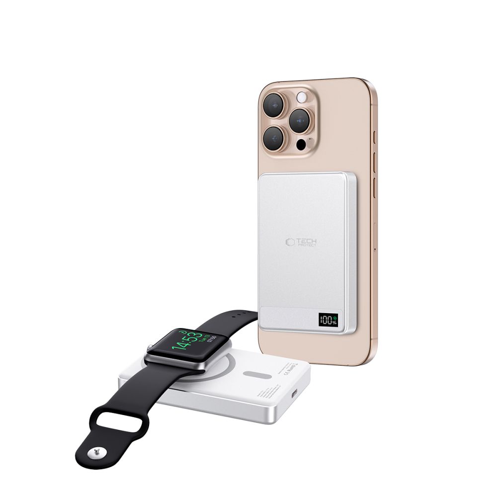 Tech-Protect Tech-Protect 5000 mAh MagSafe Powerbank LifeMag Silver