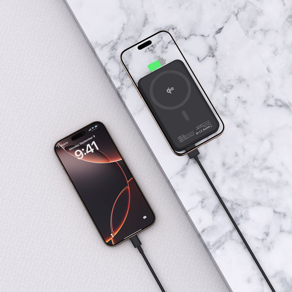 Tech-Protect Tech-Protect 10000 mAh Qi2 MagSafe Powerbank LifeMag Svart