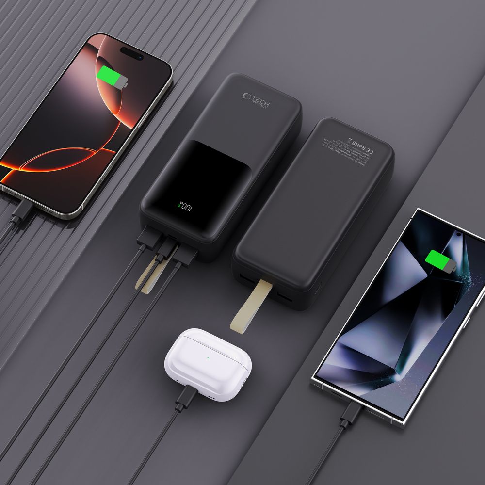 Tech-Protect Tech-Protect 30000 mAh 22.5W Powerbank Svart