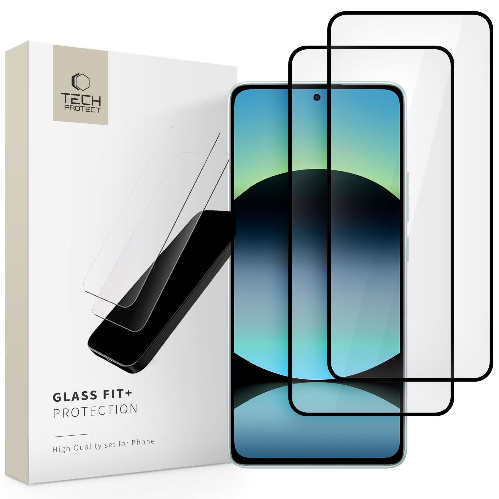 Tech-Protect Tech-Protect Redmi Note 14 5G/4G 2-PACK Skärmskydd Glass Fit+