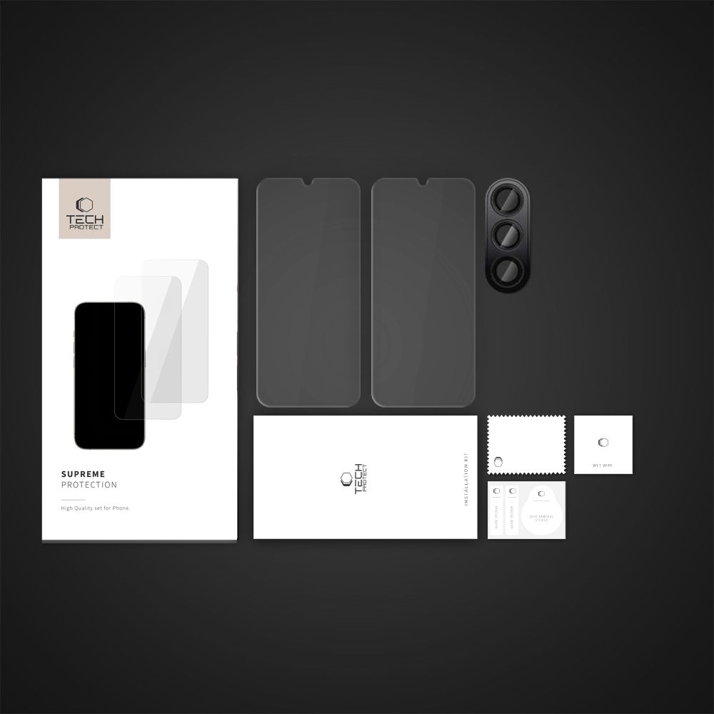 Tech-Protect Tech-Protect Samsung Galaxy A16 3-PACK Skärmskydd / Linsskydd