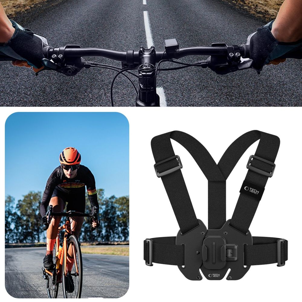 Tech-Protect Tech-Protect Bröstsele För GoPro / DJI Actionkamera Svart
