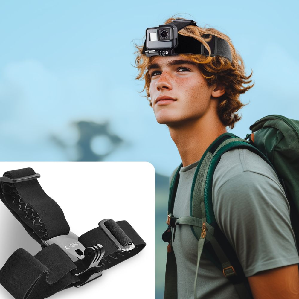 Tech-Protect Tech-Protect Huvudfäste För GoPro / DJI Actionkamera Svart