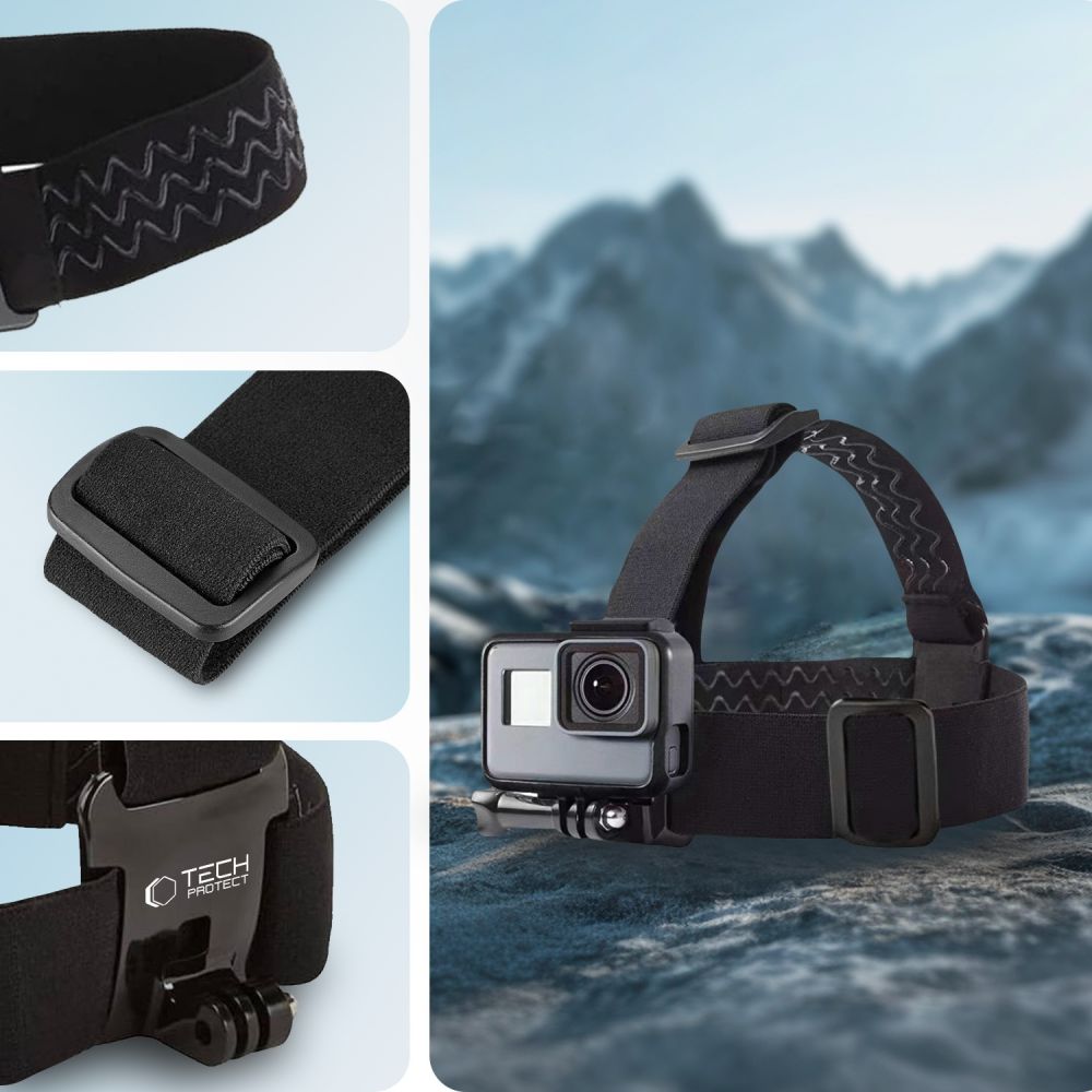 Tech-Protect Tech-Protect Huvudfäste För GoPro / DJI Actionkamera Svart