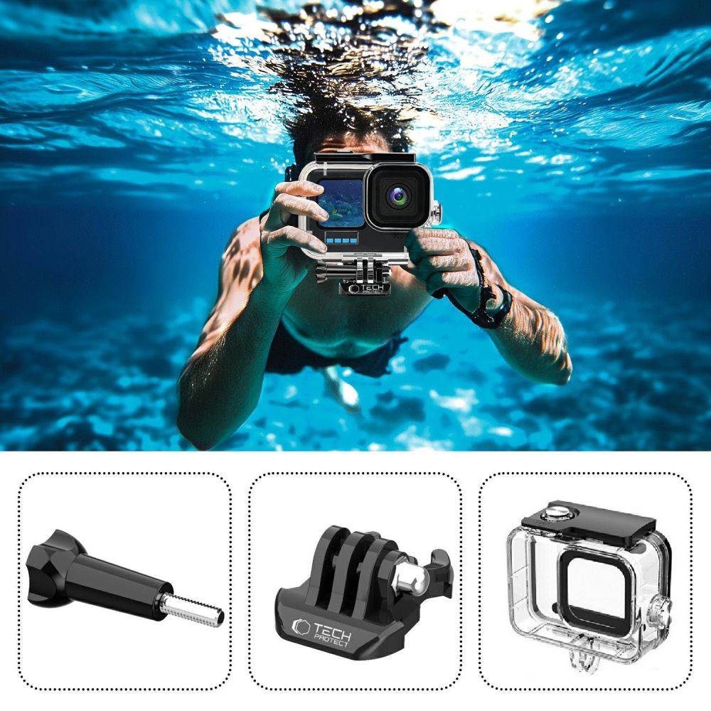 Tech-Protect Tech-Protect GoPro Hero 9-13 Vattentät Fodral Transparent