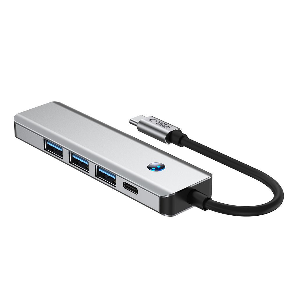 Tech-Protect Tech-Protect 5in1 USB-C Hub - USB-C / USB 3.0 / HDMI / RJ45 Grå