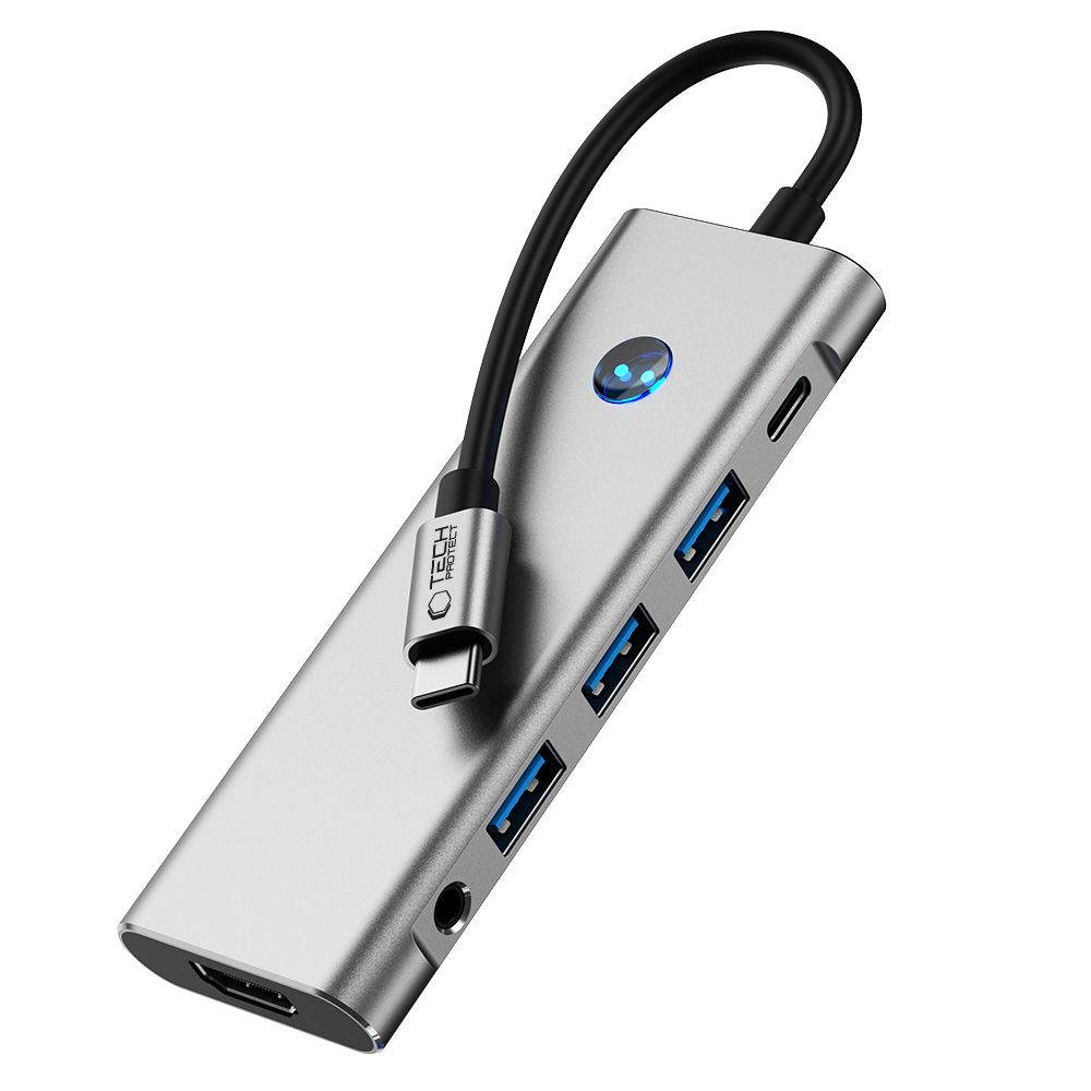 Tech-Protect Tech-Protect 9in1 USB-C Hub - USB-C/USB-A/HDMI/SD/TF/AV3.5