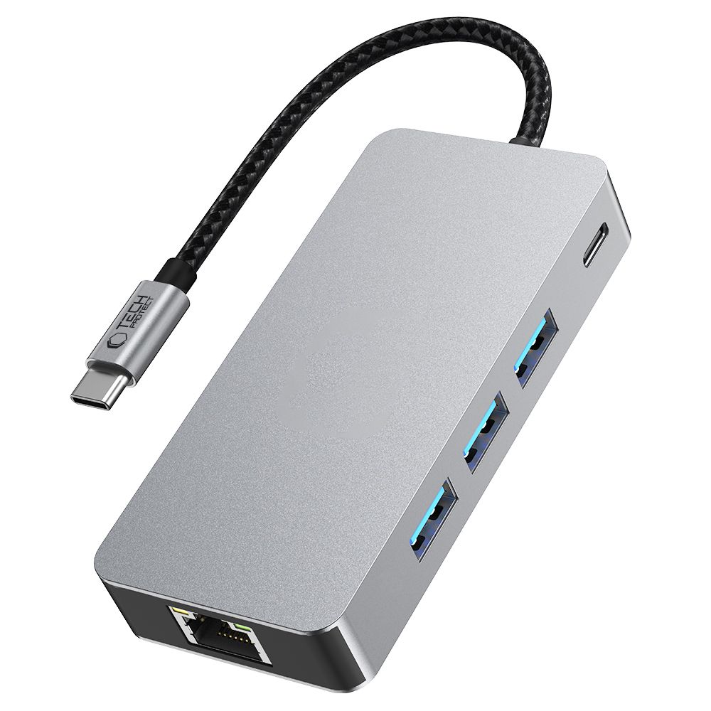 Tech-Protect Tech-Protect 9in1 USB-C Hub - USB-C/USB 3.0/2.0/HDMI/SD/TF/RJ45