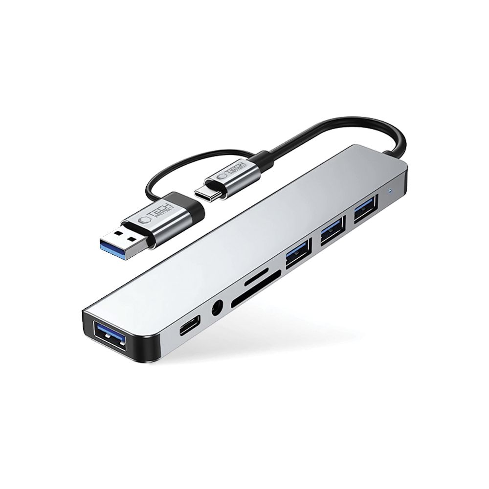Tech-Protect Tech-Protect 8in1 USB-C/USB-A - USB-C/USB-A/SD/TF/AV3.5