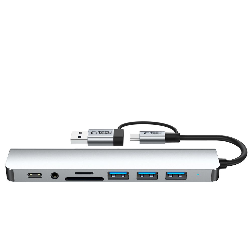 Tech-Protect Tech-Protect 8in1 USB-C/USB-A - USB-C/USB-A/SD/TF/AV3.5