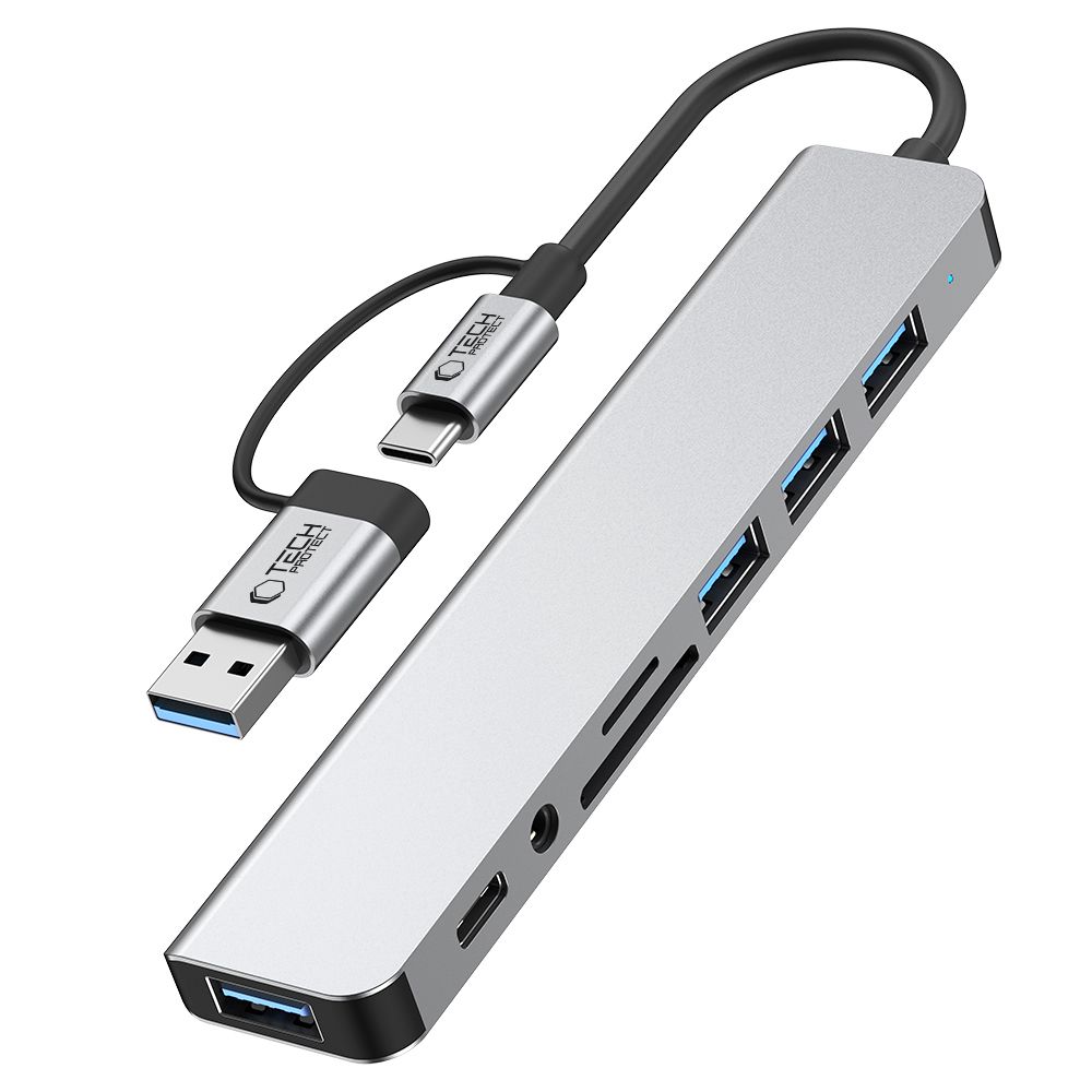 Tech-Protect Tech-Protect 8in1 USB-C/USB-A - USB-C/USB-A/SD/TF/AV3.5