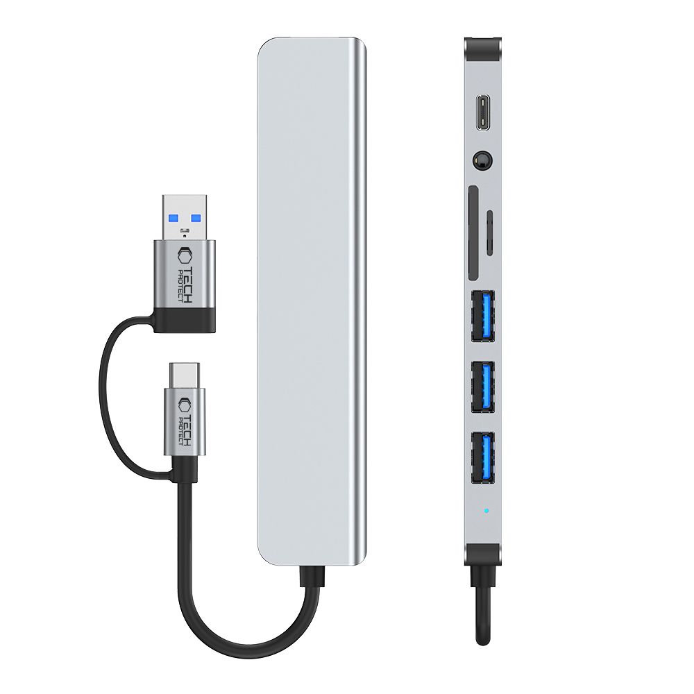 Tech-Protect Tech-Protect 8in1 USB-C/USB-A - USB-C/USB-A/SD/TF/AV3.5