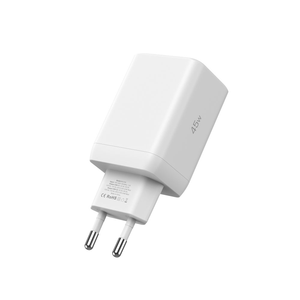 Tech-Protect Tech-Protect 45W PD 2x USB-C Väggladdare Vit