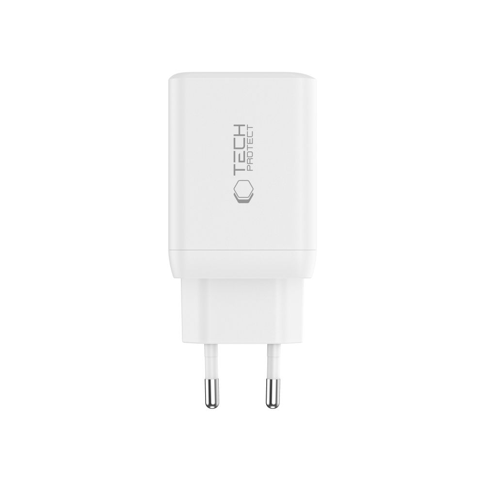 Tech-Protect Tech-Protect 45W PD 2x USB-C Väggladdare Vit