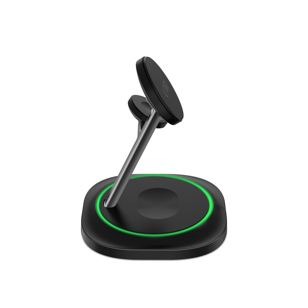 Tech-Protect Tech-Protect 15W Qi 3in1 Magnetisk MagSafe Laddare Svart