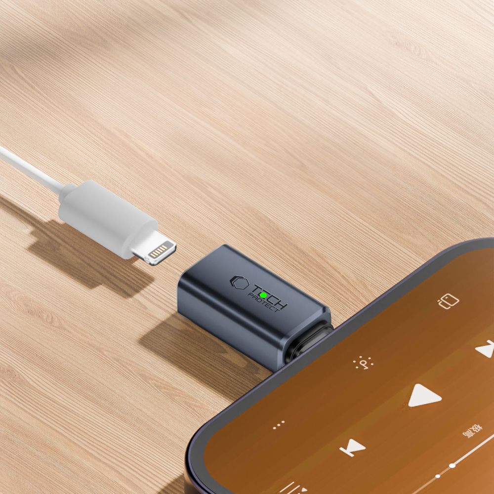 Tech-Protect Tech-Protect USB-C - Lightning Ljudadapter Ultraboost Grå