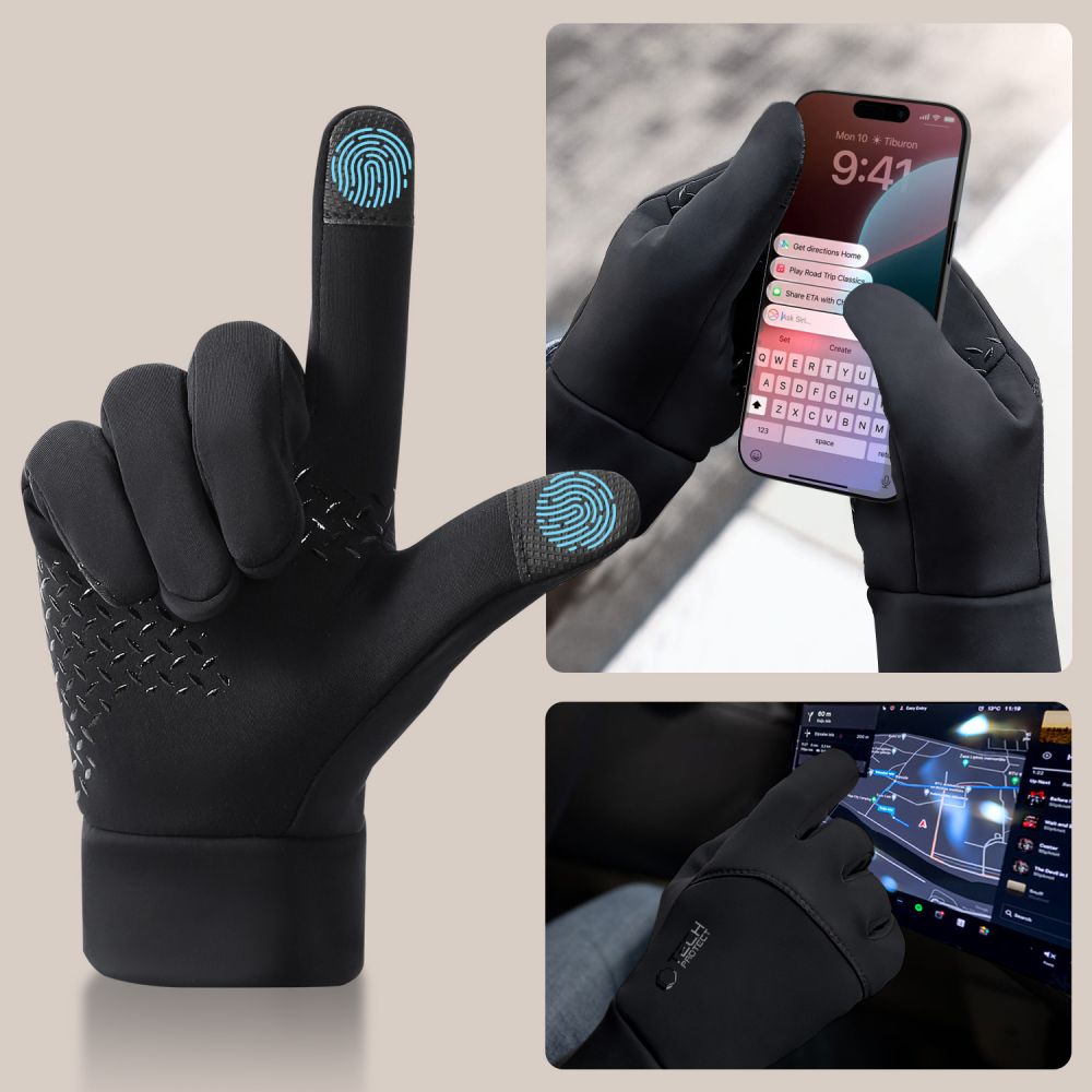 Tech-Protect Tech-Protect Handskar Med Touchfunktion Storlek L Svart