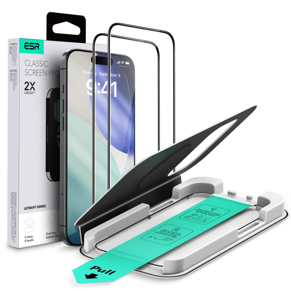 ESR ESR iPhone 17 Pro 2-PACK Skärmskydd UltraFit Härdat Glas Transparent