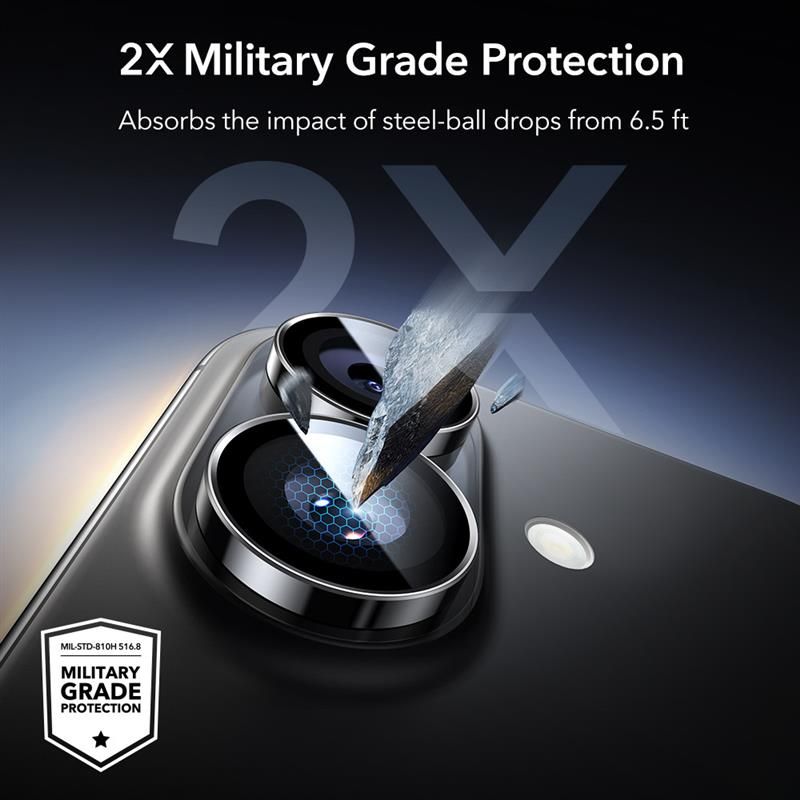 ESR ESR iPhone 16 / 16 Plus Linsskydd Armorite Svart