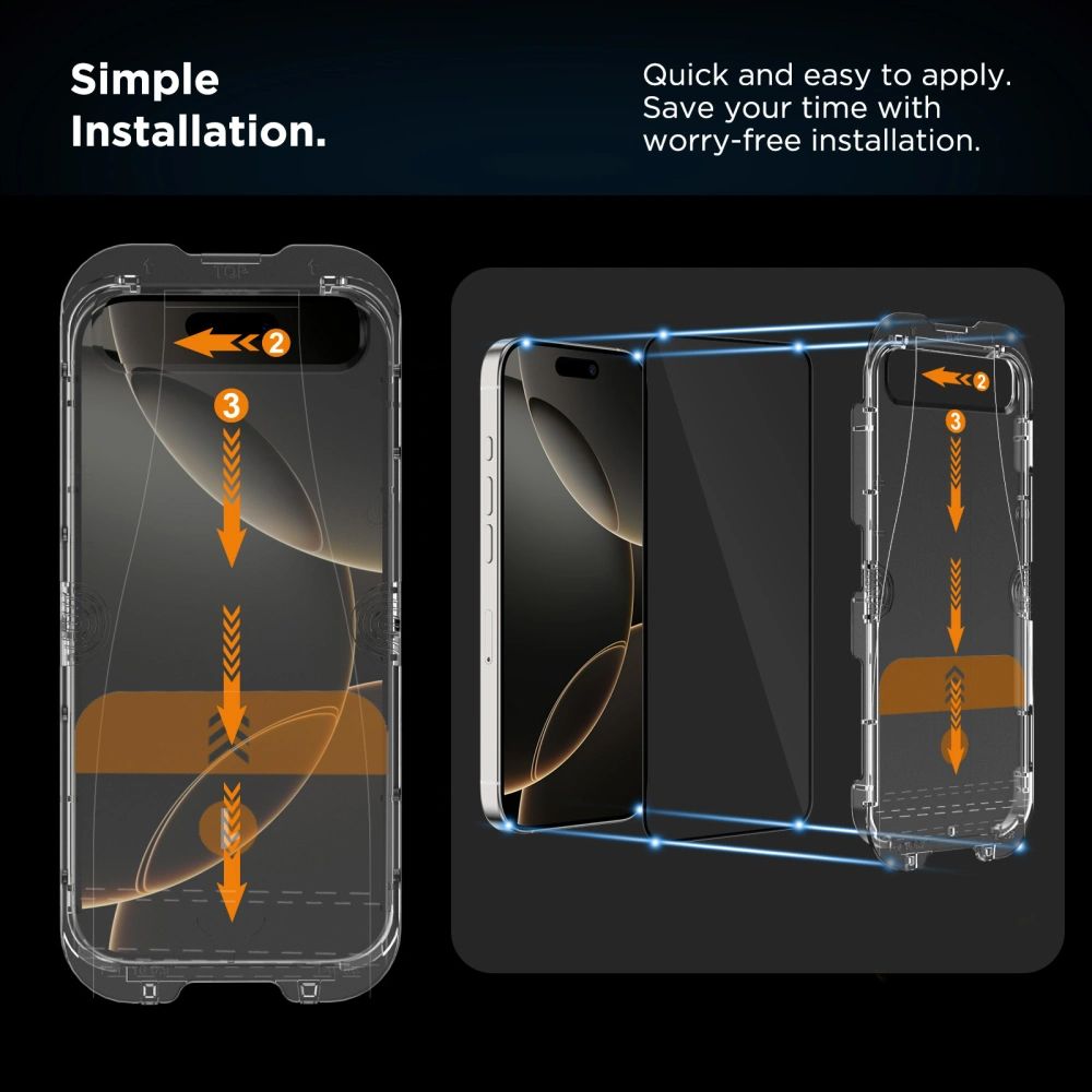 Tech-Protect Tech-Protect iPhone 16 Pro 2-PACK Skärmskydd Quick Set Spy+ Privacy