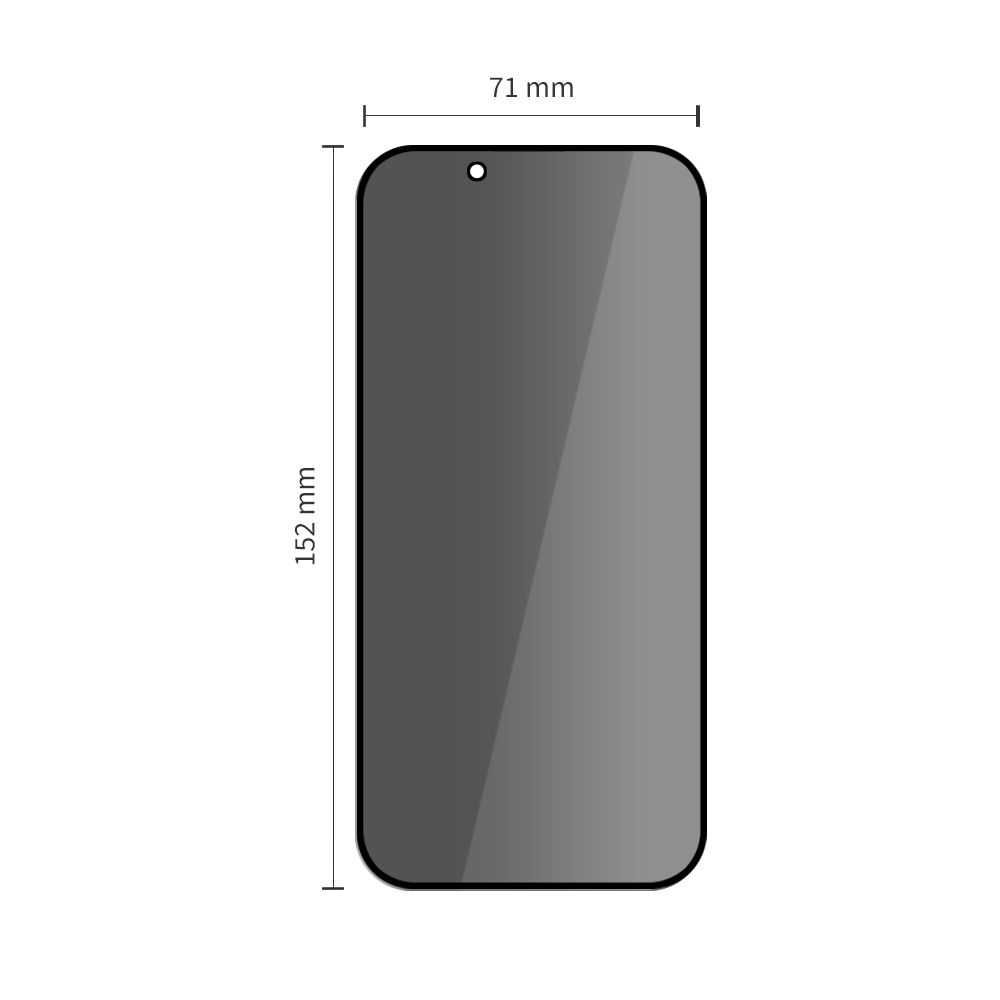 Tech-Protect Tech-Protect iPhone Air 2-PACK Skärmskydd Härdat Glas Privacy
