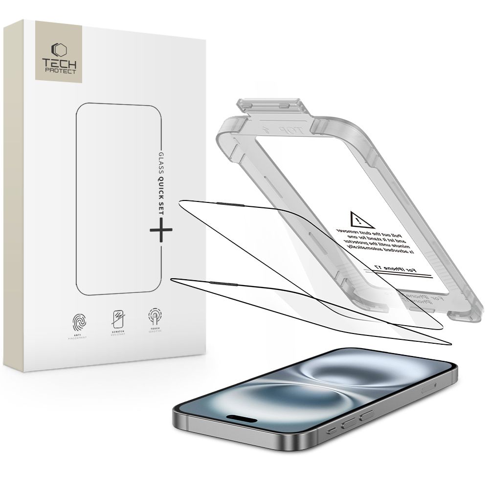 Tech-Protect Tech-Protect iPhone 17 2-PACK Skärmskydd Quick Set+ Svart