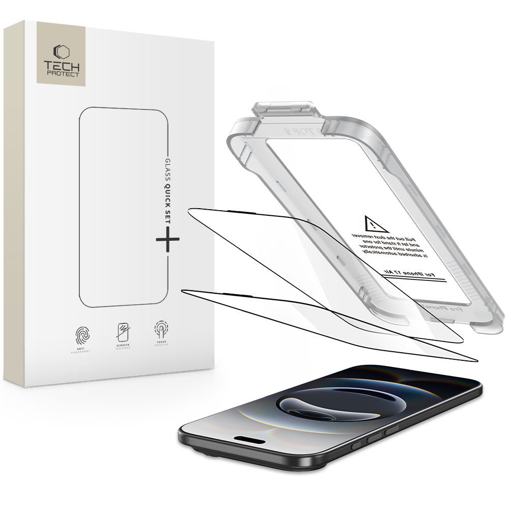 Tech-Protect Tech-Protect iPhone Air 2-PACK Skärmskydd Quick Set+ Svart