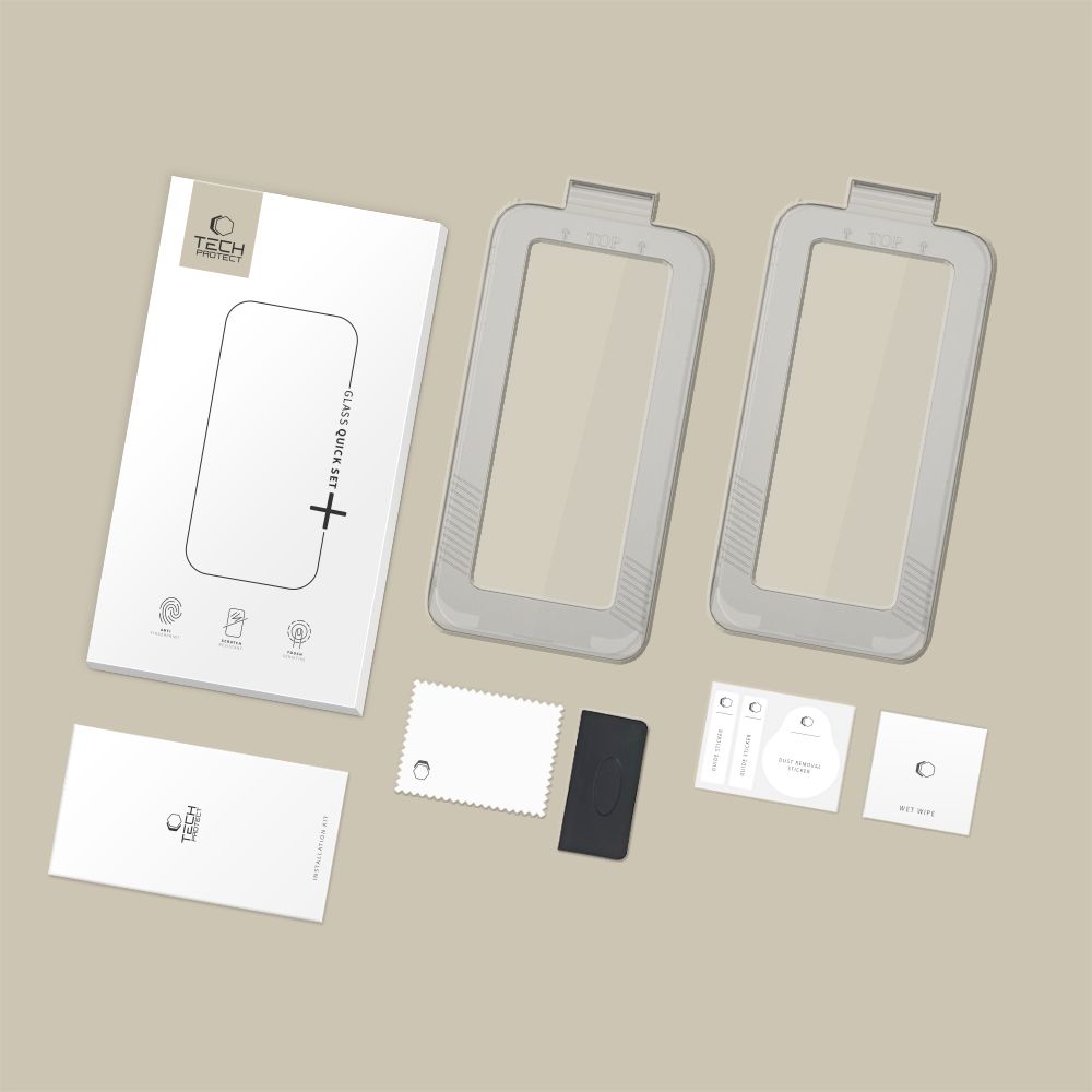 Tech-Protect Tech-Protect iPhone Air 2-PACK Skärmskydd Quick Set+ Svart