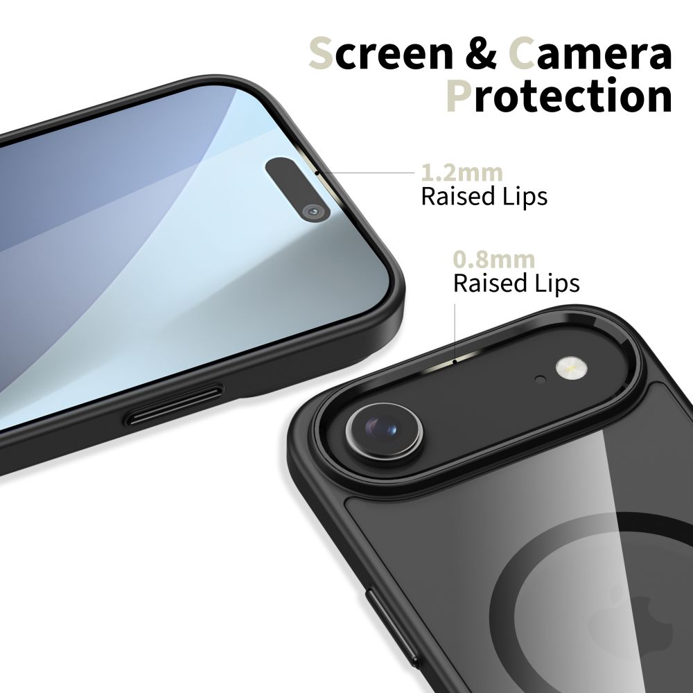 Tech-Protect Tech-Protect iPhone Air Skal MagSafe BasicMag Matt Svart/Transparent