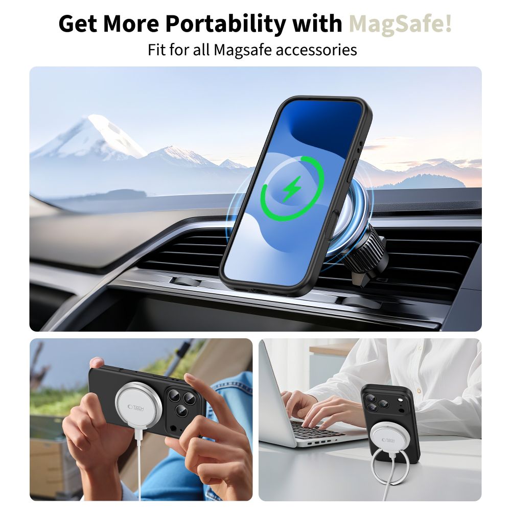 Tech-Protect Tech-Protect iPhone 17 Pro Skal MagSafe Silicone Svart