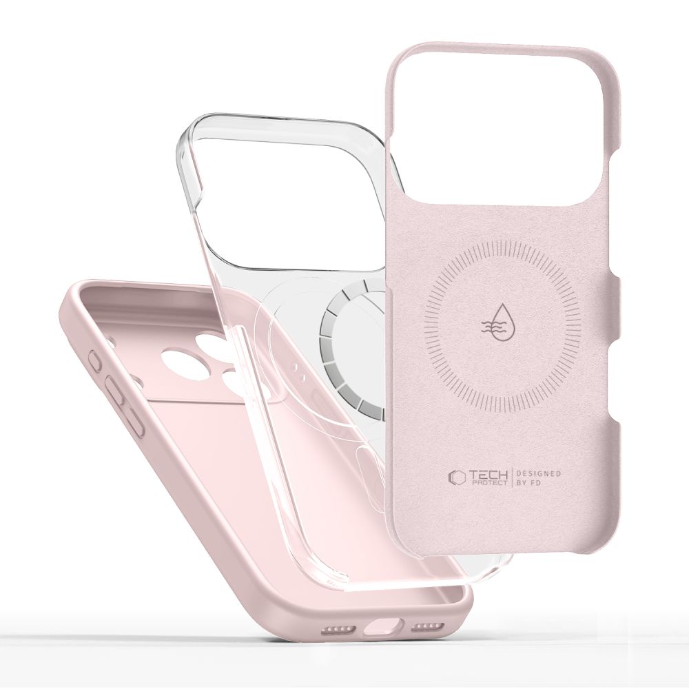 Tech-Protect Tech-Protect iPhone 17 Pro Skal MagSafe Silicone Pink Pearl