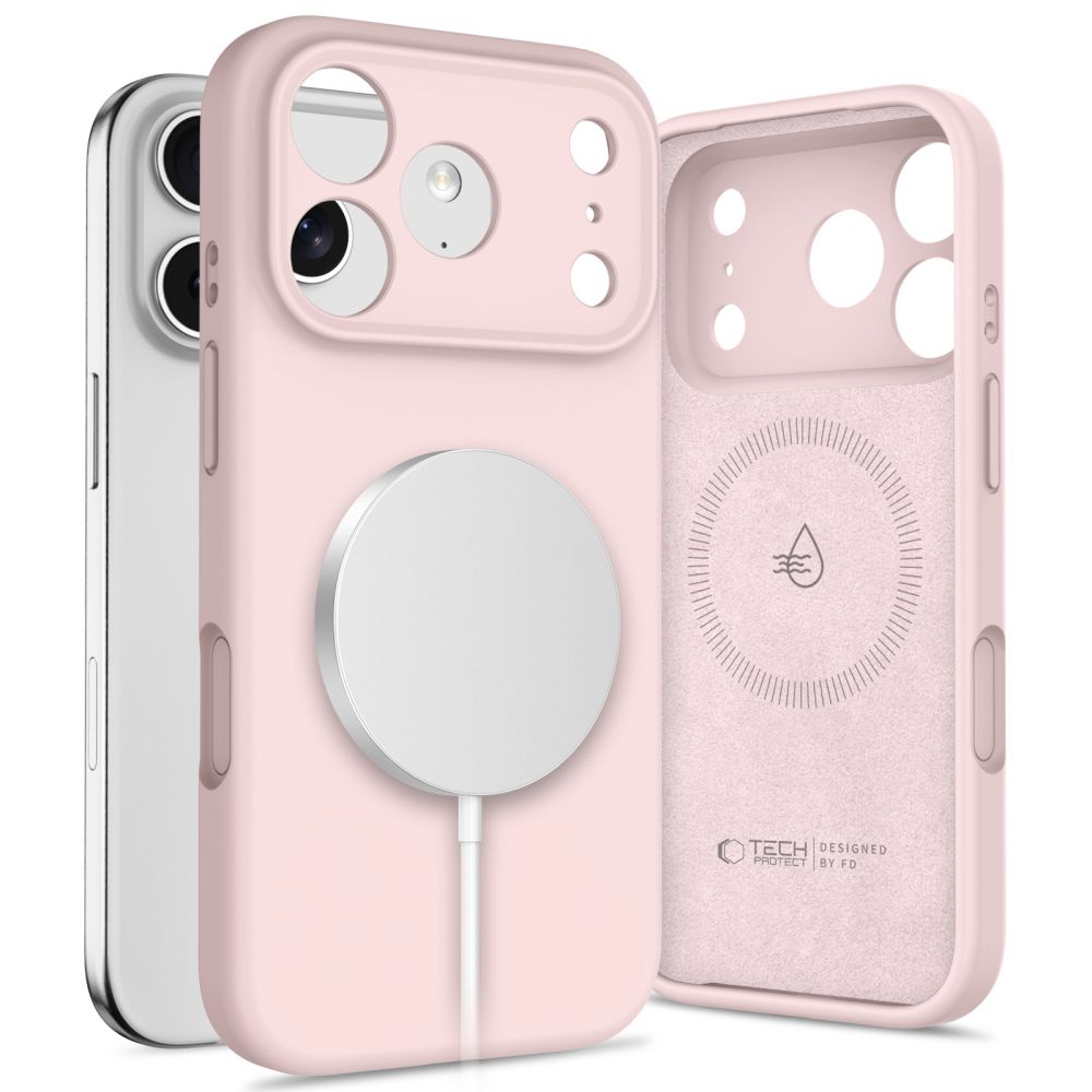Tech-Protect Tech-Protect iPhone 17 Pro Max Skal MagSafe Silicone Pink Pearl