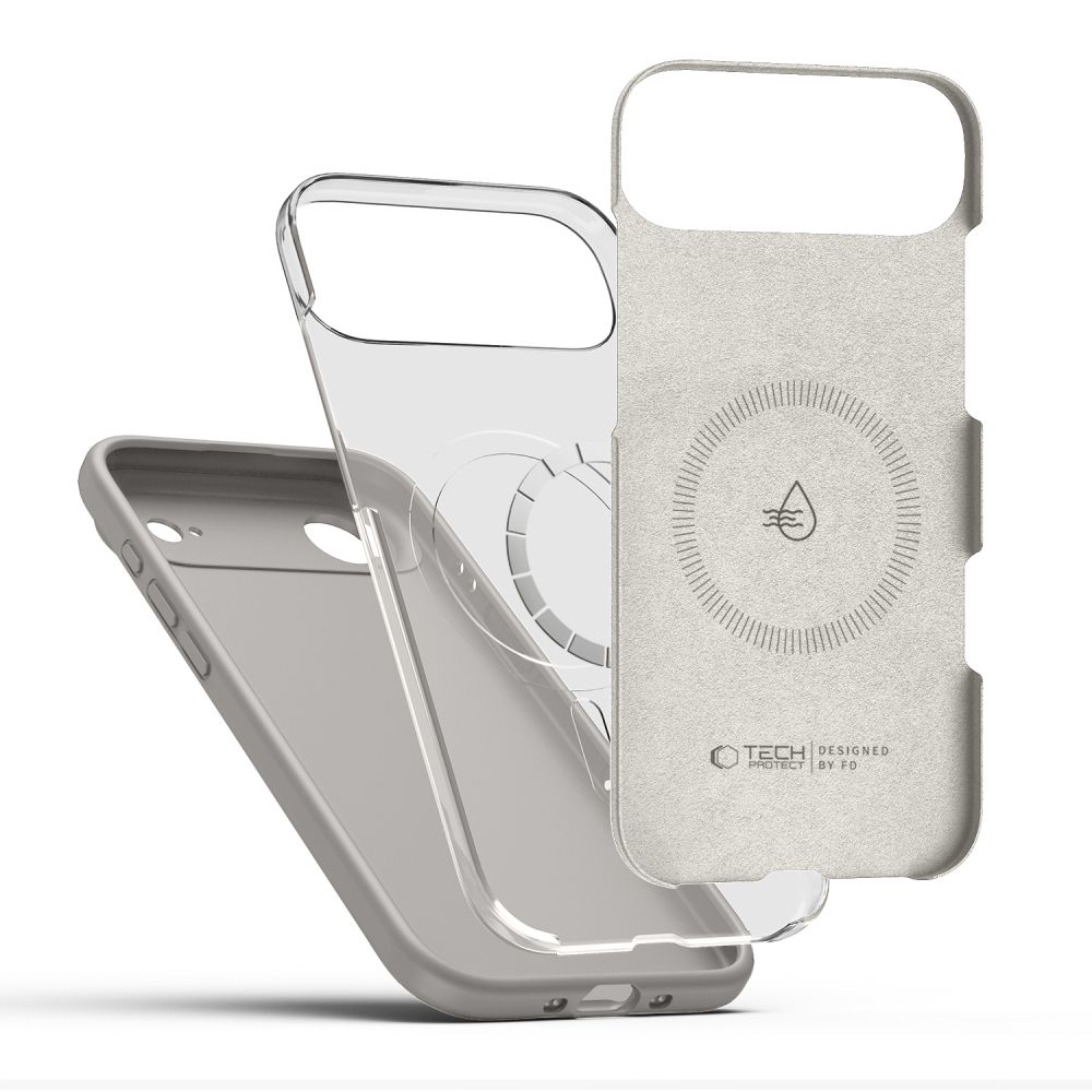 Tech-Protect Tech-Protect iPhone Air Skal MagSafe Silicone Stone Grey