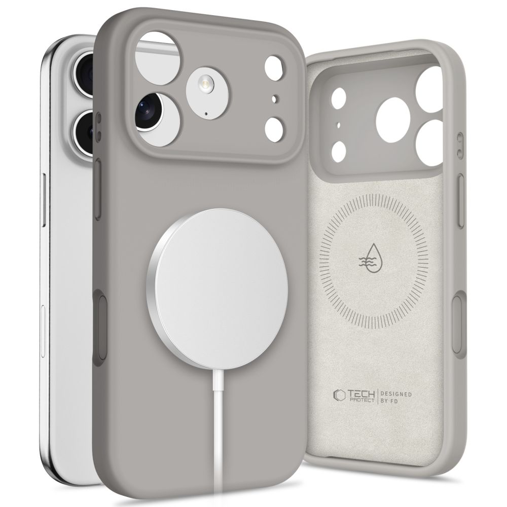 Tech-Protect Tech-Protect iPhone 17 Pro Skal MagSafe Silicone Stone Grey