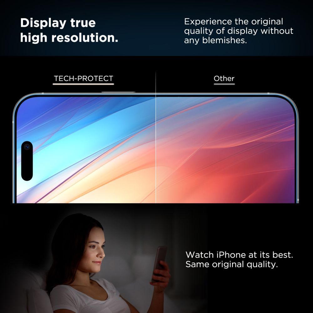 Tech-Protect Tech-Protect iPhone 14 Pro 2-PACK Skärmskydd Quick Set+ Svart