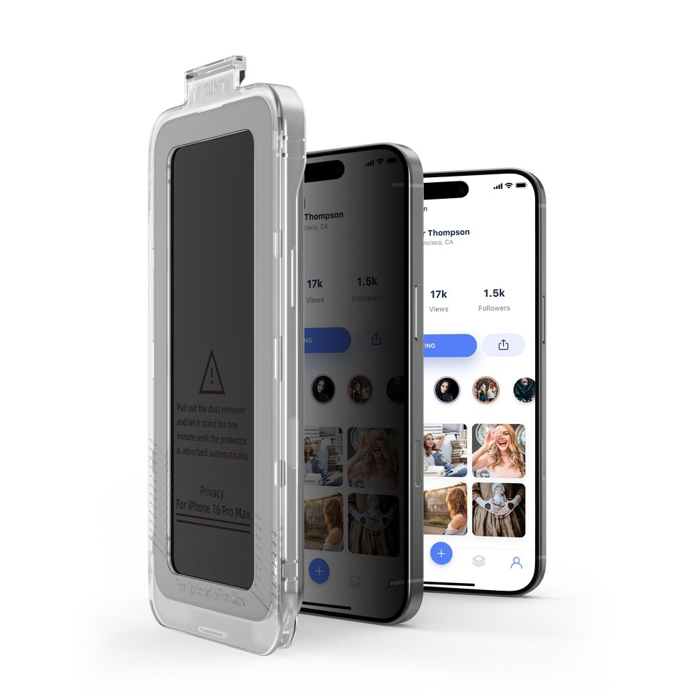 Tech-Protect Tech-Protect iPhone 16 / 15 2-PACK Skärmskydd Quick Set Spy+ Privacy
