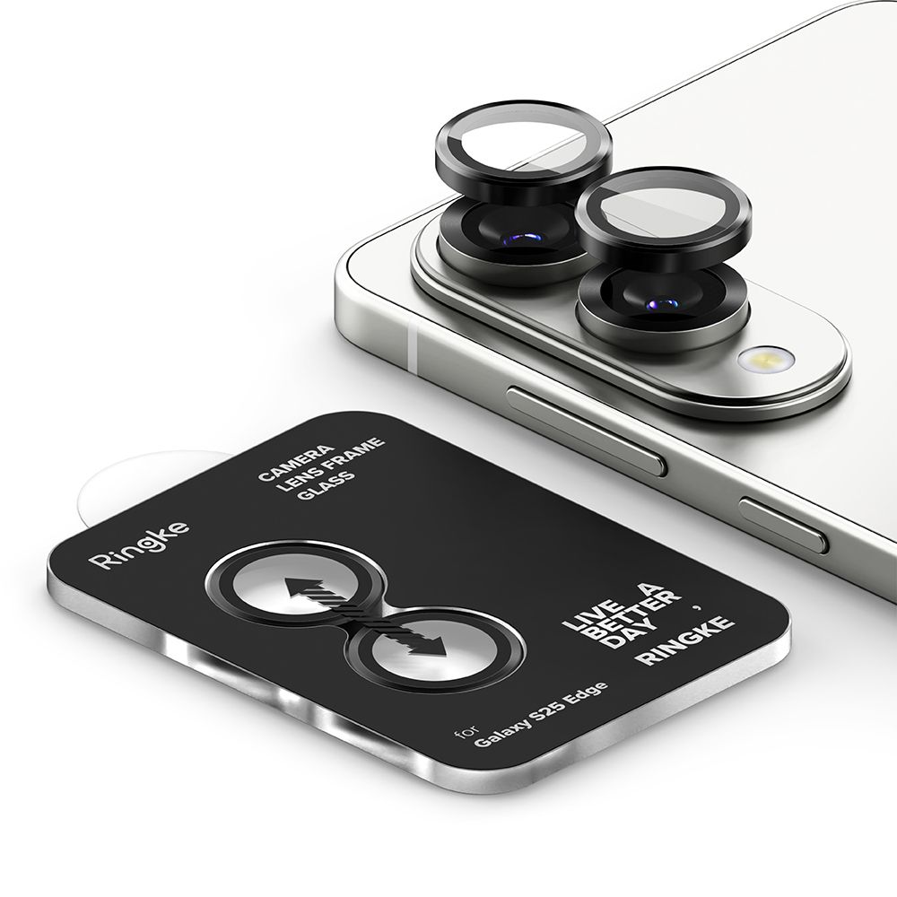 Ringke Ringke Samsung Galaxy S25 Edge Linsskydd Härdat Glas Svart